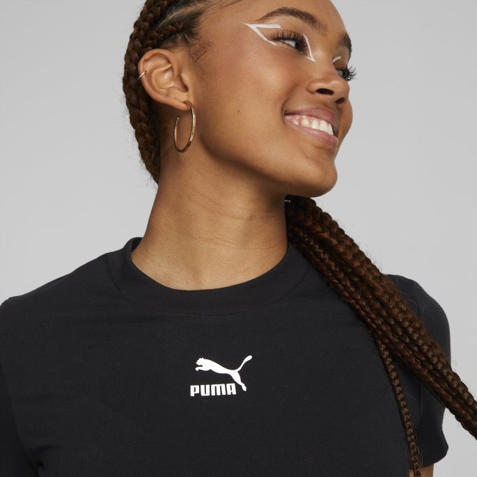 Classics Slim Tee Kvinner Puma På Tilbud Svart
