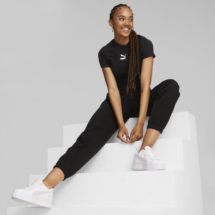 Classics Slim Tee Kvinner Puma På Tilbud Svart
