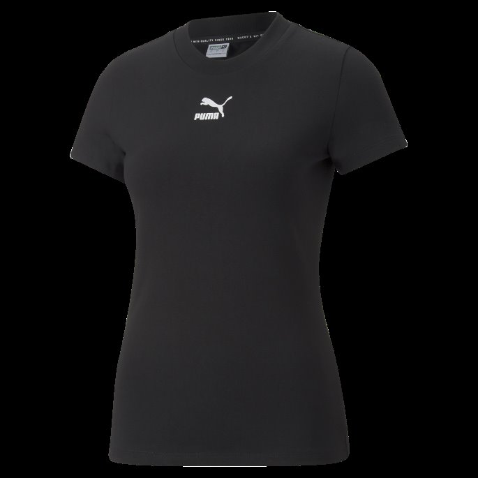 Classics Slim Tee Kvinner Puma På Tilbud Svart