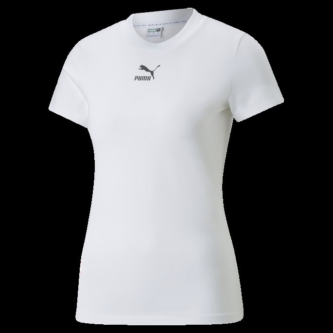 Puma På Tilbud Classics Slim T-skjorte For Kvinner Hvit