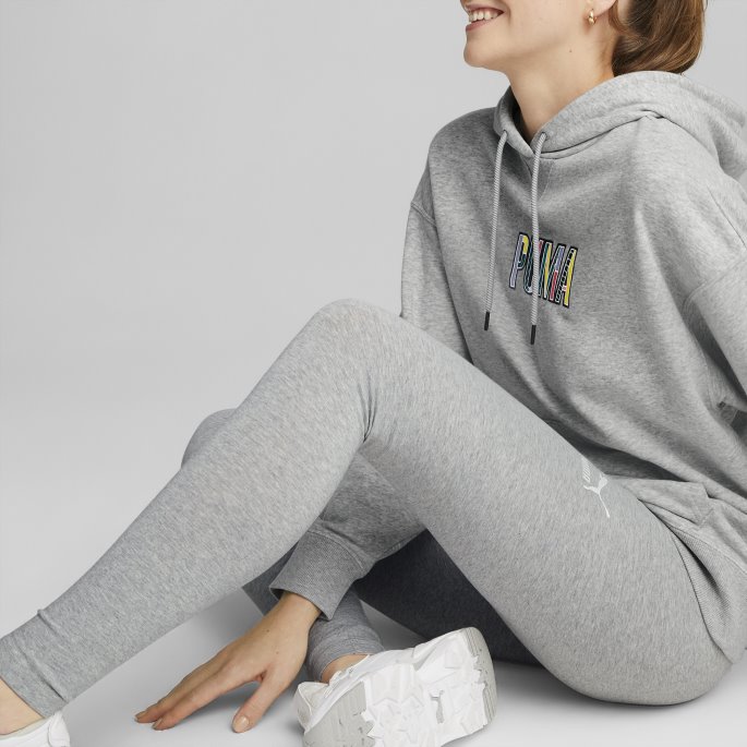 Klassiske Leggings Med Høy Midje For Kvinner Lysegrå Lyng Puma På Salg