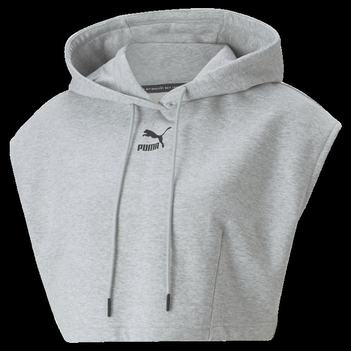 Lysgrå Lyng Puma På Salg Våge Seg På Dame Hette Cropped Vest