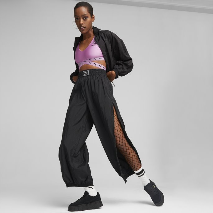 Våge To Kvinners Cropped Topp Lilla Pop Puma På Salg