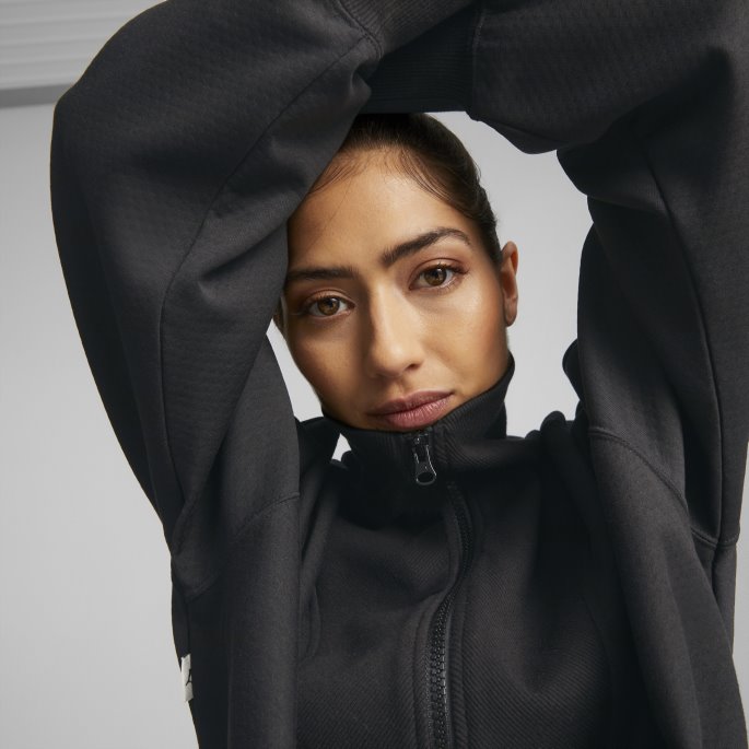 Puma På Tilbud Svart Infuse Damegenser Med Halv Glidelås