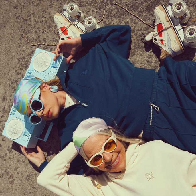 Infuse Sweatshirt Med Halv Glidelås Kvinner Puma På Tilbud Marineblå
