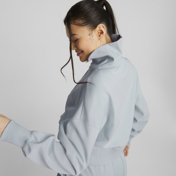 Infuse Halv Glidelås Sweatshirt Kvinner Puma På Tilbud Platina Grå