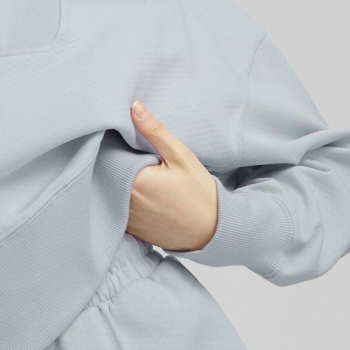 Infuse Halv Glidelås Sweatshirt Kvinner Puma På Tilbud Platina Grå