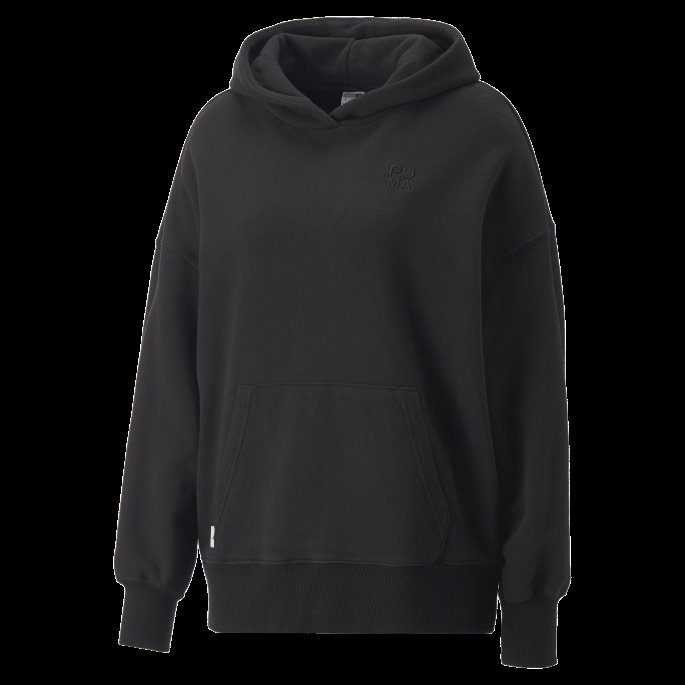 Svart Puma På Salg Infuse Oversized Hettegenser Kvinner