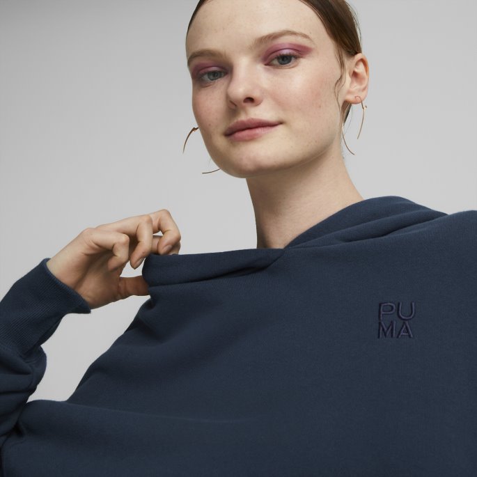 Marineblå Infuse Oversized Hettegenser Kvinner Puma På Tilbud