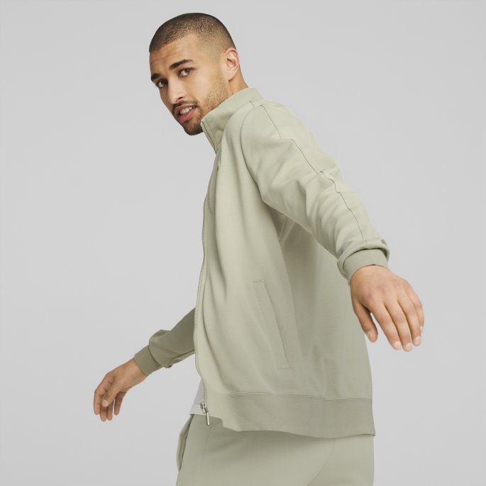 Puma På Tilbud T7 Treningsjakke Herre Pebble Grey