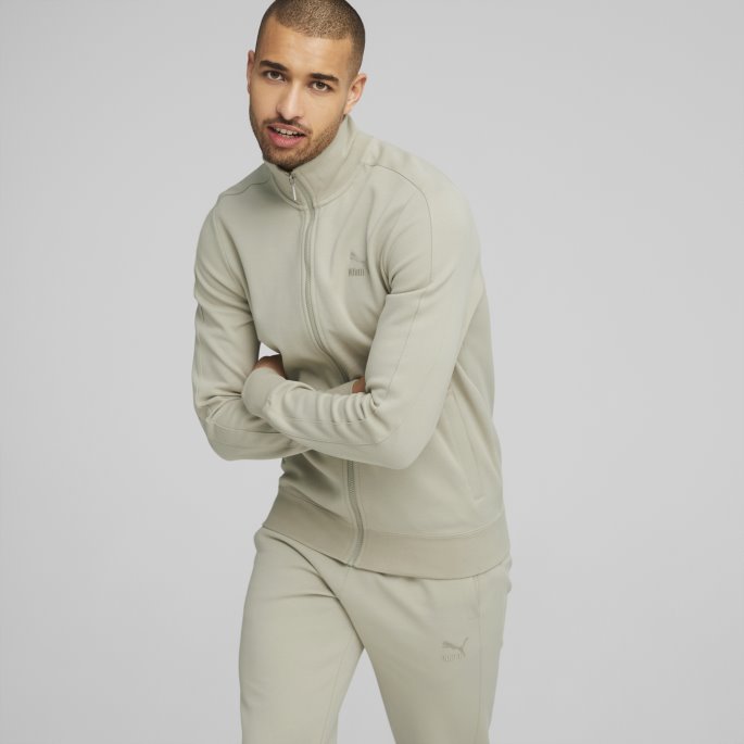 Puma På Tilbud T7 Treningsjakke Herre Pebble Grey