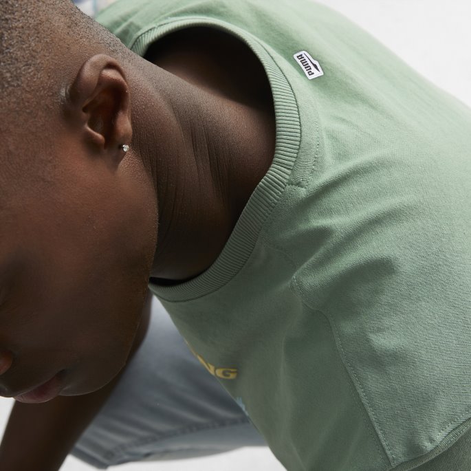 Puma På Salg Dyp Skog Sentrum Grafisk Tee Menn