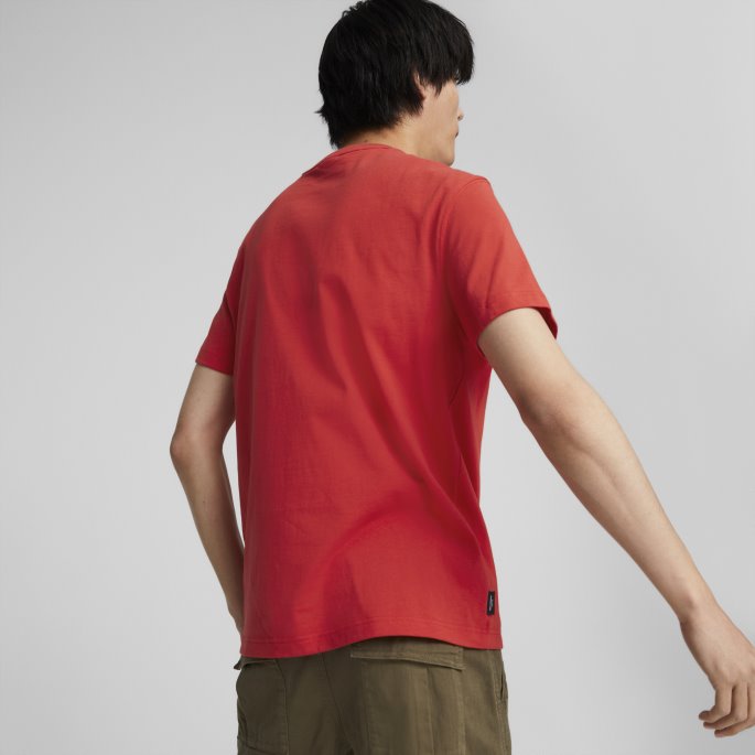Puma På Salg Brent Rød Downtown Grafisk Tee Menn