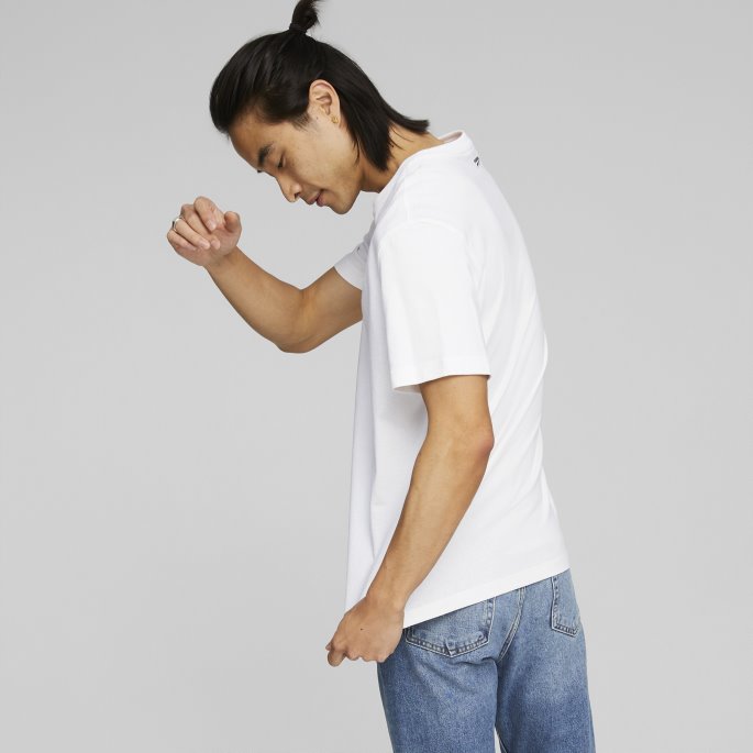 Hvit Downtown Grafisk Tee Menn Puma På Salg