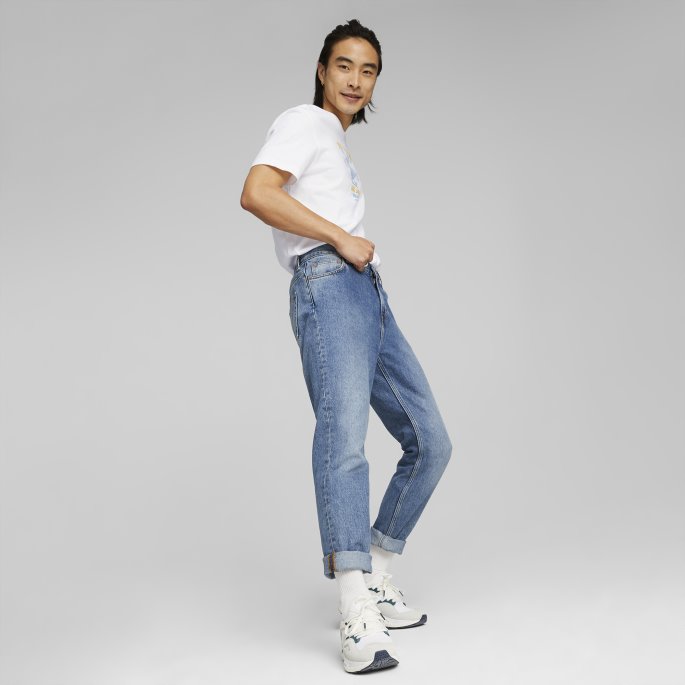Hvit Downtown Grafisk Tee Menn Puma På Salg