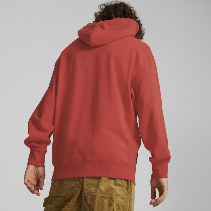 Brent Rød Puma På Salg Downtown Grafisk Hettegenser Menn