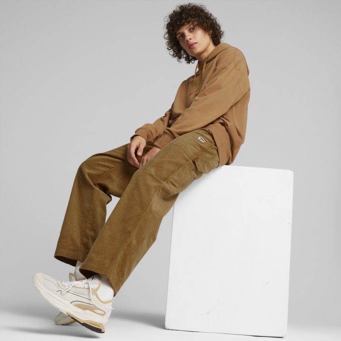 Puma På Salg Desert Tan Downtown Cordfløyelbukser Menn