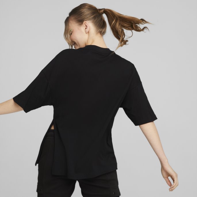 Svart Puma På Tilbud Klassikere Oversized Tee Kvinner