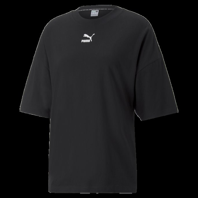 Svart Puma På Tilbud Klassikere Oversized Tee Kvinner