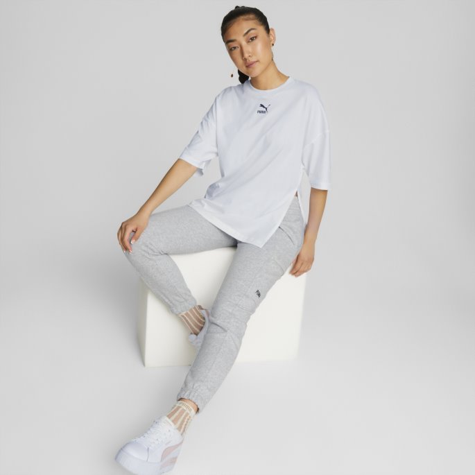 Hvite Klassikere Oversized Dame-t-skjorte Puma På Salg