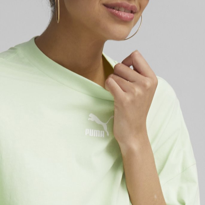 Puma På Tilbud Klassikere Oversized Tee Kvinner Pistasj