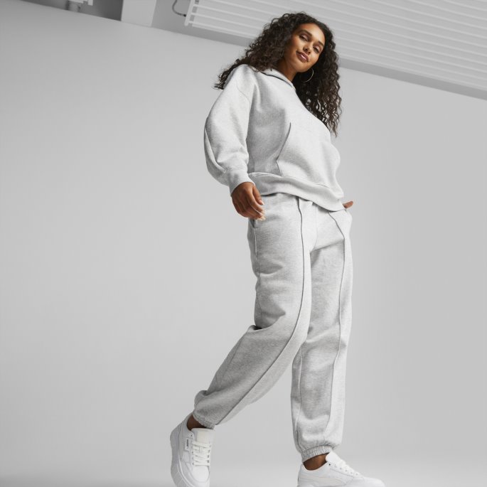 Klassikere Dame Joggebukser Puma På Tilbud Lys Grå Lyng