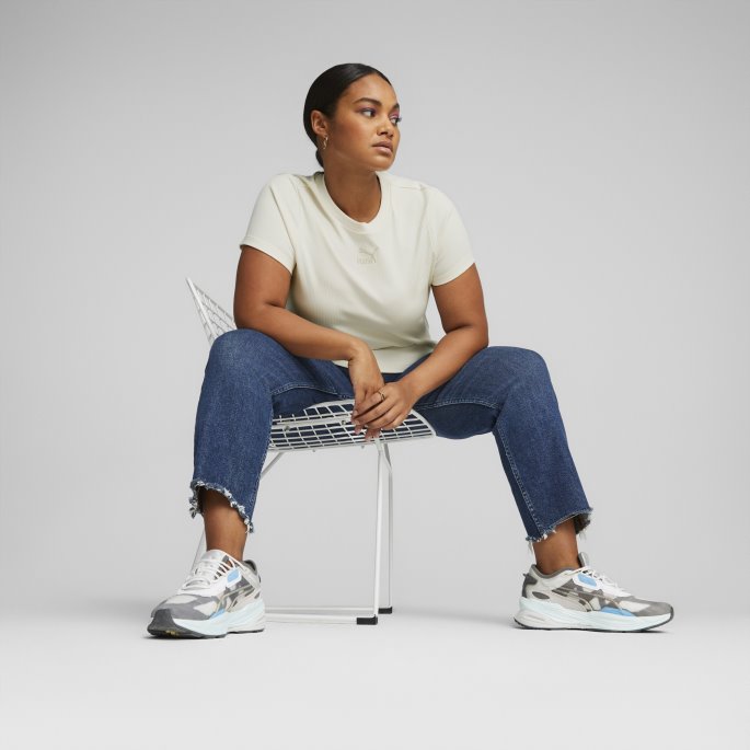 Puma På Tilbud Ingen Farge Klassikere Ribbet Slim T-skjorte Kvinner