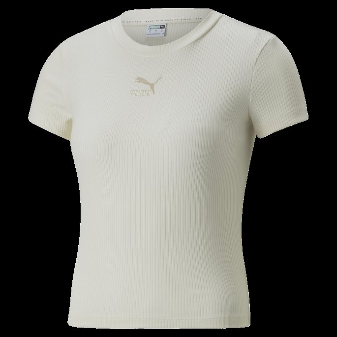 Puma På Tilbud Ingen Farge Klassikere Ribbet Slim T-skjorte Kvinner