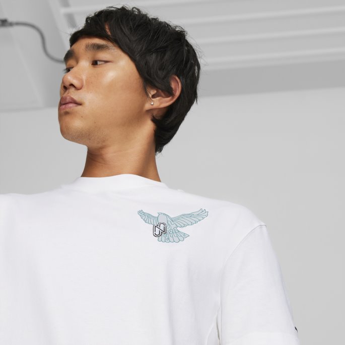 Hvit Neymar Jr Avslappet Herre T-skjorte Puma På Tilbud