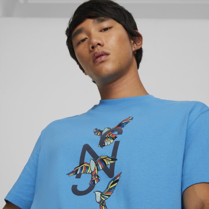 Neymar Jr Avslappet Herre T-skjorte Puma På Salg Bleu Azur