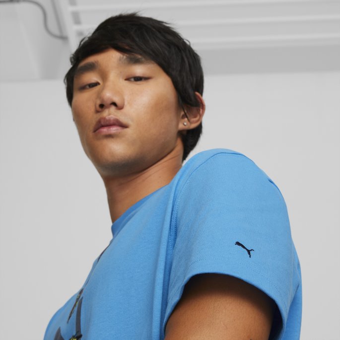 Puma På Tilbud Bleu Azur Neymar Jr Avslappet Herre-t-skjorte