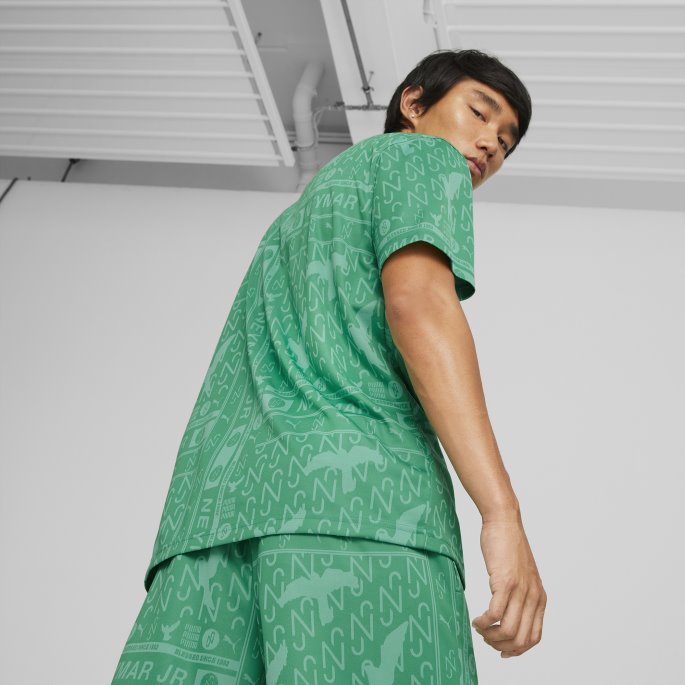 Leprechaun Grønn Puma På Tilbud Neymar Jr Jacquard Herre T-skjorte