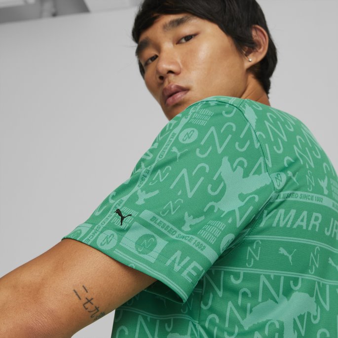Leprechaun Grønn Puma På Tilbud Neymar Jr Jacquard Herre T-skjorte