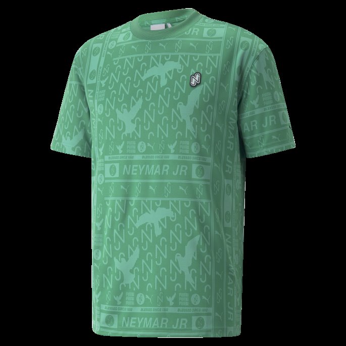 Leprechaun Grønn Puma På Tilbud Neymar Jr Jacquard Herre T-skjorte