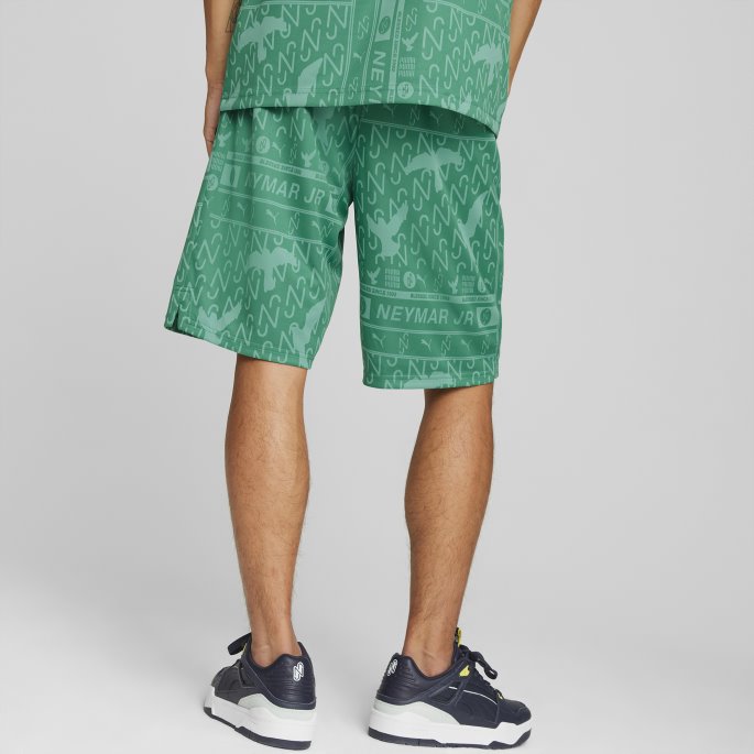 Neymar Jr Jacquard Herreshorts Puma På Salg Leprechaun Green