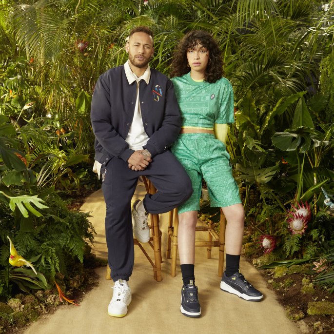 Neymar Jr Jacquard Herreshorts Puma På Salg Leprechaun Green
