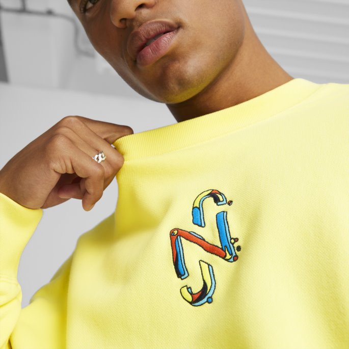 Puma På Tilbud Neymar Jr Crew Neck Herregenser Limelight