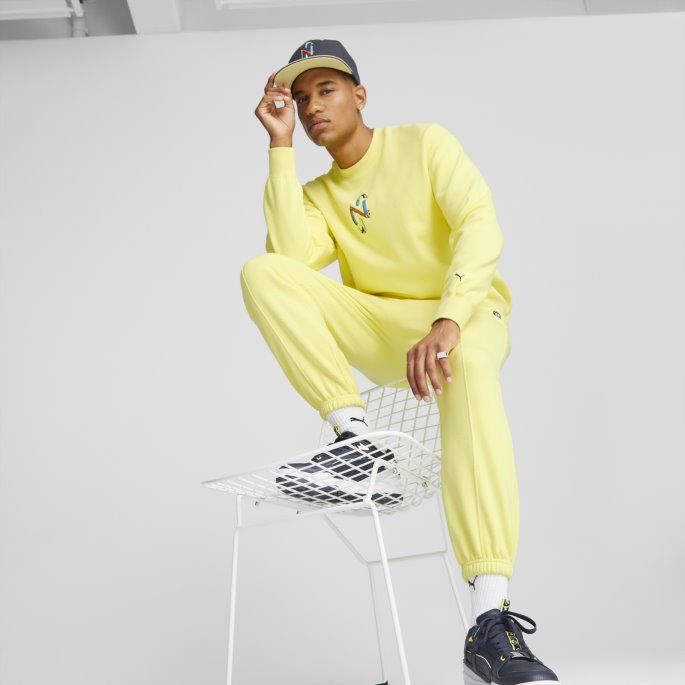 Puma På Tilbud Neymar Jr Crew Neck Herregenser Limelight