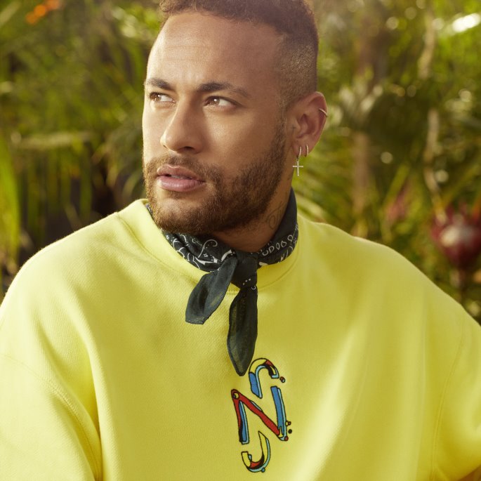 Puma På Tilbud Neymar Jr Crew Neck Herregenser Limelight