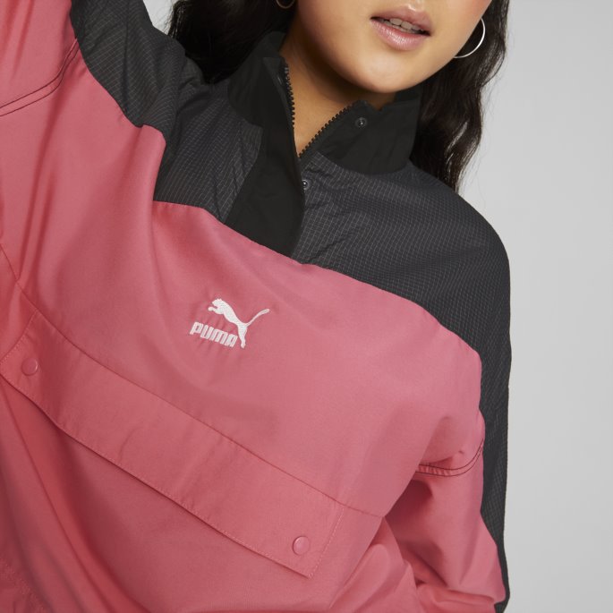 Puma På Tilbud Solnedgang Rosa Swxp Halv Glidelås Vevd Jakke Dame