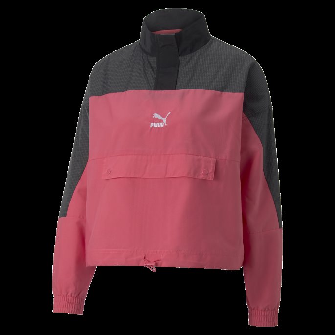 Sportsklær Fra Puma På Salg Halv Glidelås Damejakke Sunset Rosa