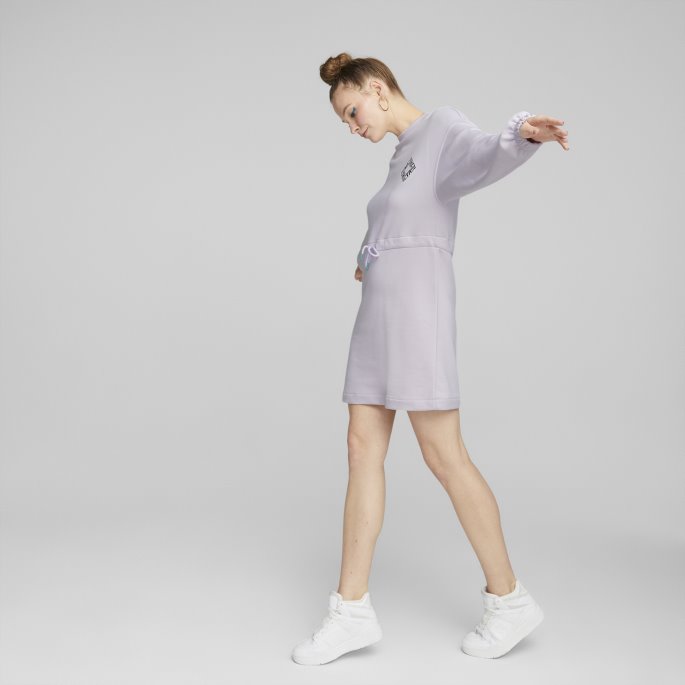 Sportsklær Fra Puma På Tilbud Crew Neck Kjole Lavendel Tåke