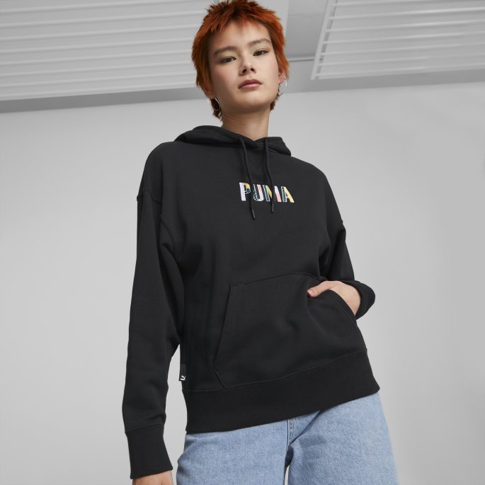 Sportsklær Fra Puma På Salg Grafisk Hettegenser For Kvinner Svart