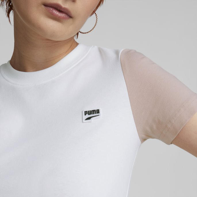 Puma På Salg Downtown Slim T-skjorte For Kvinner Hvit