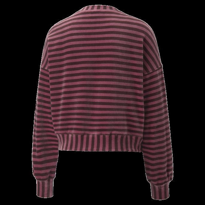 Downtown Velour Sweatshirt Med Rund Hals For Kvinner Puma På Tilbud Støvete Orkidé