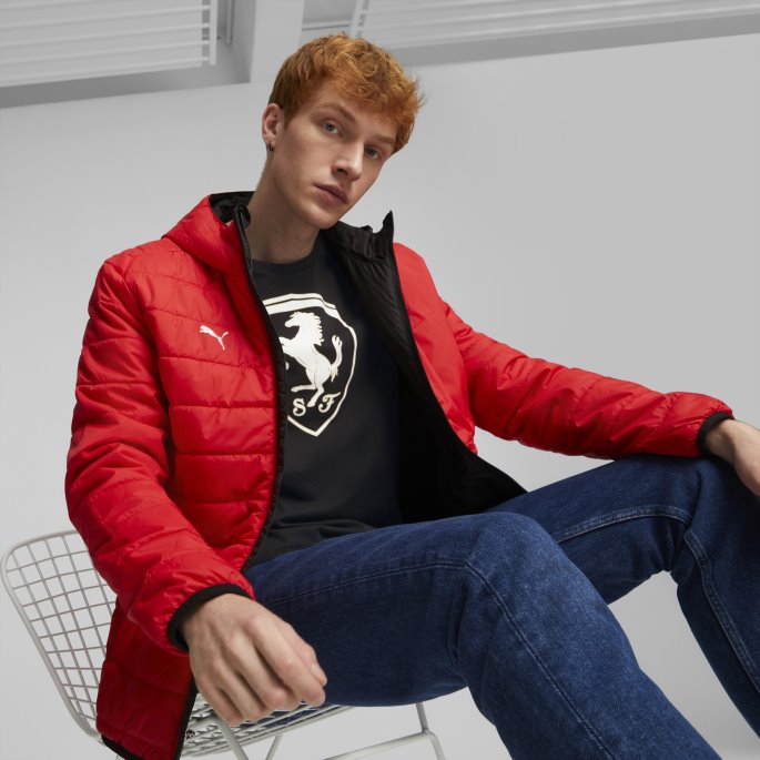 Puma På Tilbud Scuderia Ferrari Stil Vendbar Jakke Menn Svart