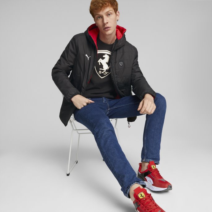 Puma På Tilbud Scuderia Ferrari Stil Vendbar Jakke Menn Svart