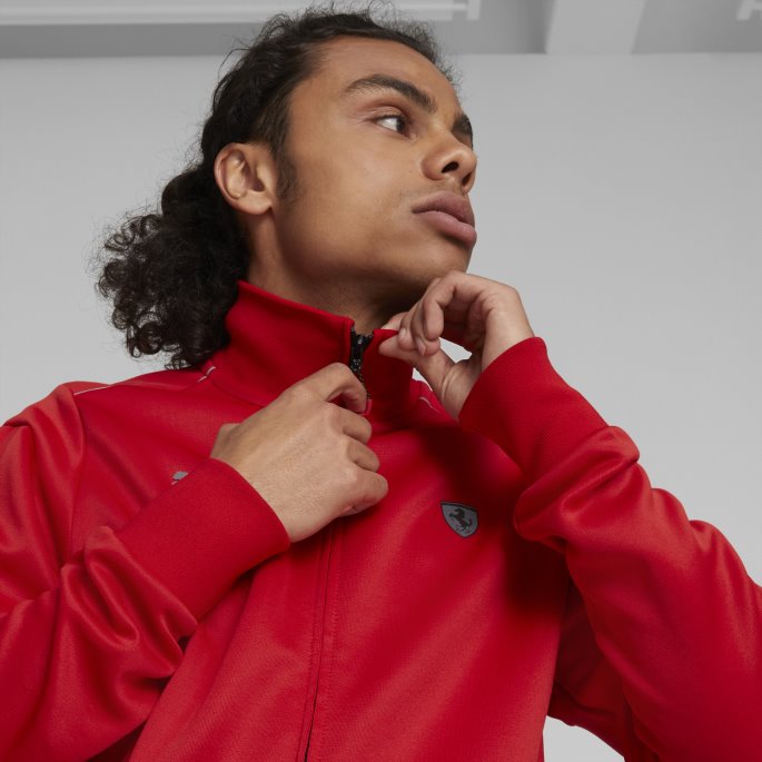 Puma På Tilbud Rosso Corsa Scuderia Ferrari Style Mt7 Treningsjakke For Menn