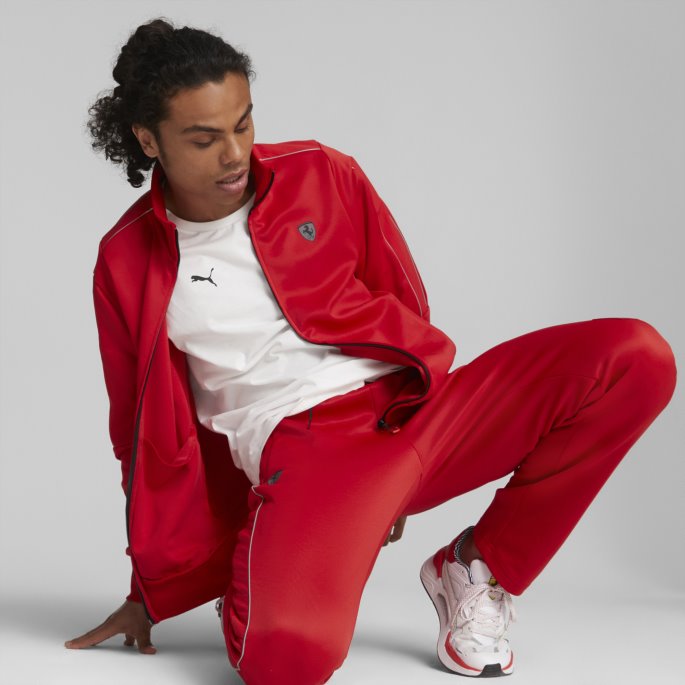 Puma På Tilbud Rosso Corsa Scuderia Ferrari Style Mt7 Treningsjakke For Menn