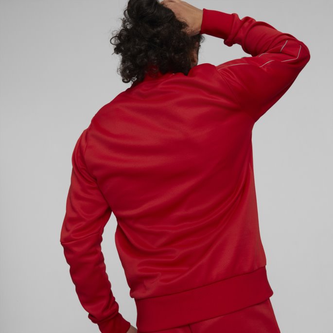 Puma På Tilbud Rosso Corsa Scuderia Ferrari Style Mt7 Treningsjakke For Menn